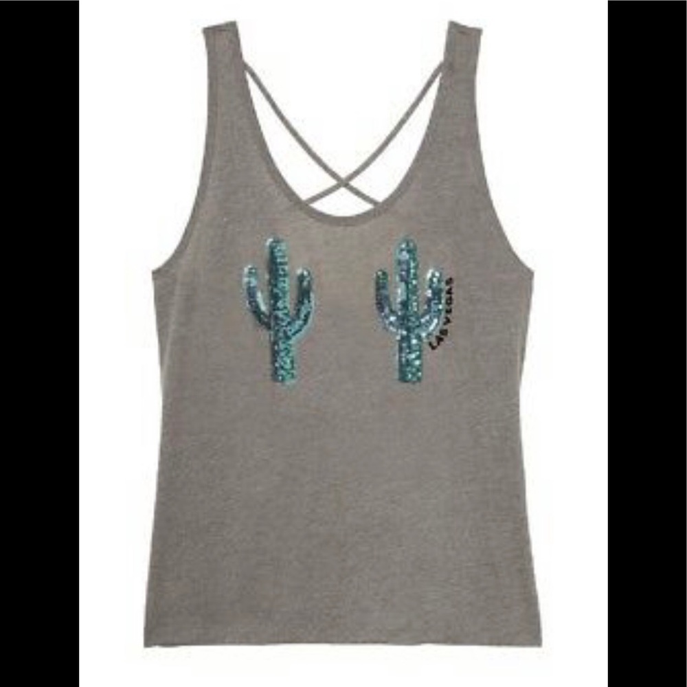 VIctoria Secret Pink bling cactus tank